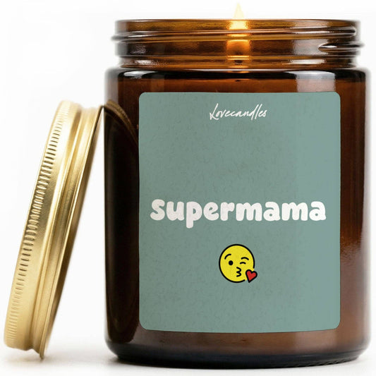 Tuoksukynttilä lasipurkissa - Supermama, vanilija