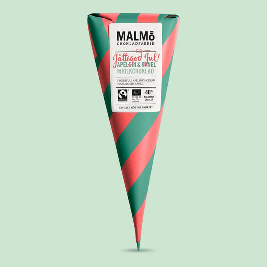 MALMÖ CHOKLADFABRIK Suklaakartio I Jättegod Jul (appelsiini & kaneli maitosuklaa)
