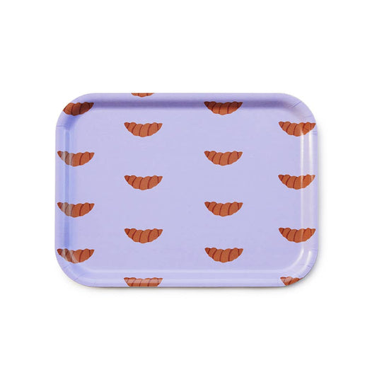 Croissant Tarjoilutarjotin 27 x 20 cm – Lila puutarjotin