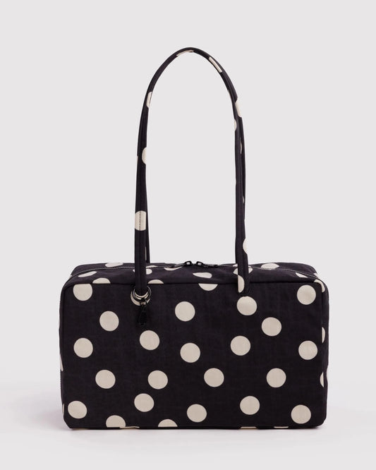 Baggu Medium Nylon Bowler käsilaukku - Black and Cream Polka Dot - Lempi Lifestyle