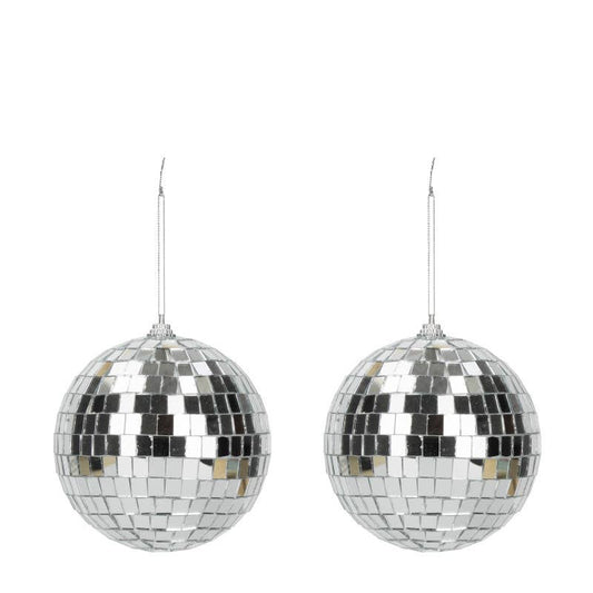Discopallot 10 cm, 2 kpl paketissa hopea - Lempi Lifestyle