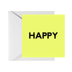 Happy - Avattava Postikortti Kirjekuorella - kiva, Kivaa