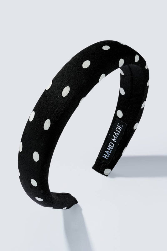 Hiuspanta polka dots - musta pallokuosi - Lempi Lifestyle