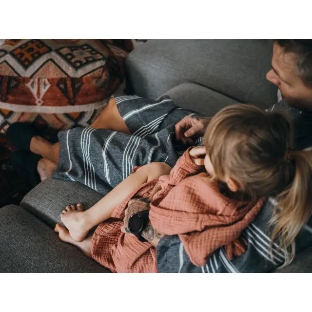 Home Kylpytakki – %100 Puuvillainen, Kevyt ja Tyylikäs Musta Kylpytakki - Lempi Lifestyle