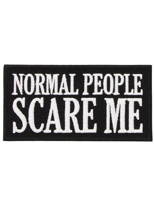 Kangasmerkki silitettäväI Normal people scare me haalarimerkki - Lempi Lifestyle