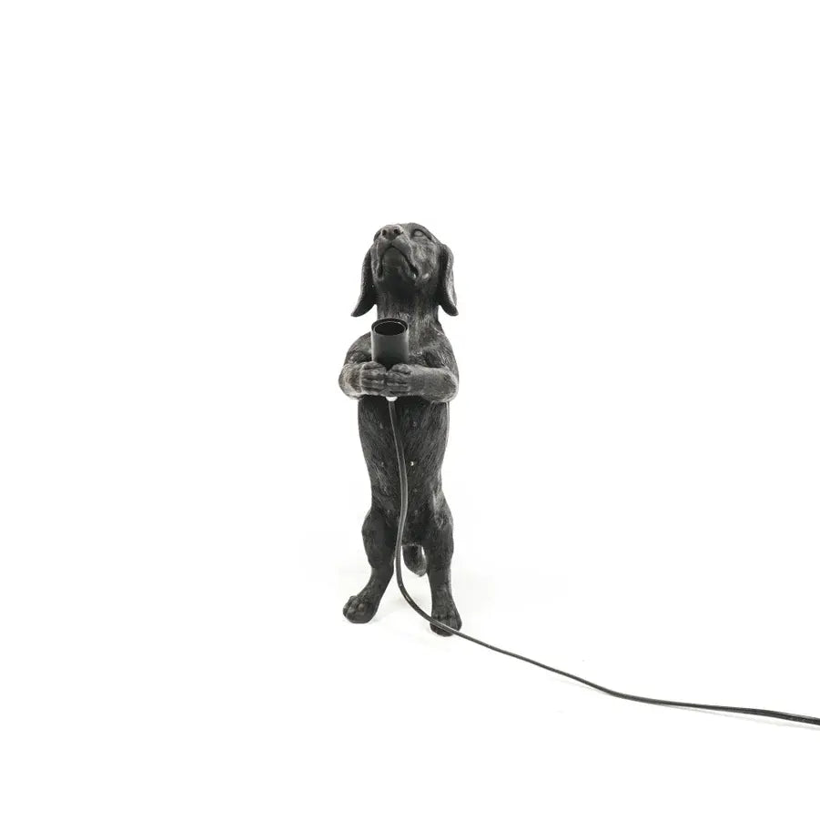 Koira Pöytävalaisin Musta - 10x15x38cm - koiratyypille,