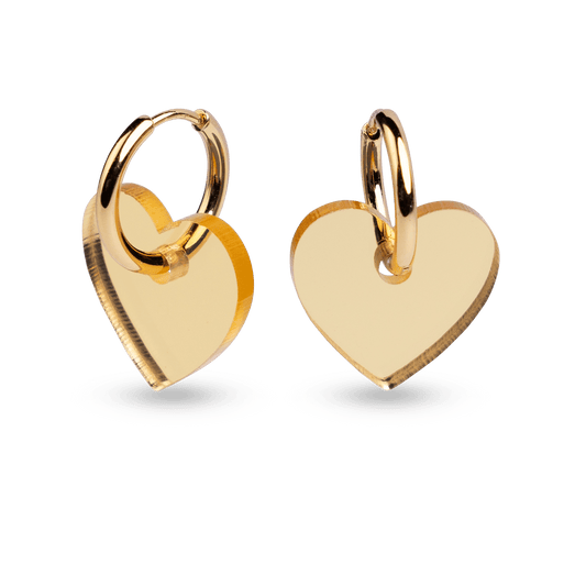 Korvakorut Sydän I Gold - Lempi Lifestyle