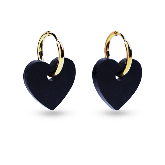 Korvakorut Sydän I Musta - Lempi Lifestyle