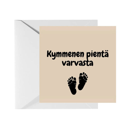 Kymmenen Pientä Varvasta - Avattava Postikortti Kirjekuorella - Lempi Lifestyle
