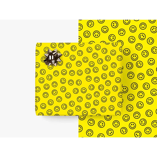 Lahjapaperi Keltainen Smiley - Lempi Lifestyle