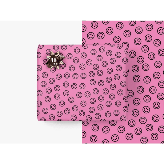 Lahjapaperi Pinkki Smiley - Lempi Lifestyle