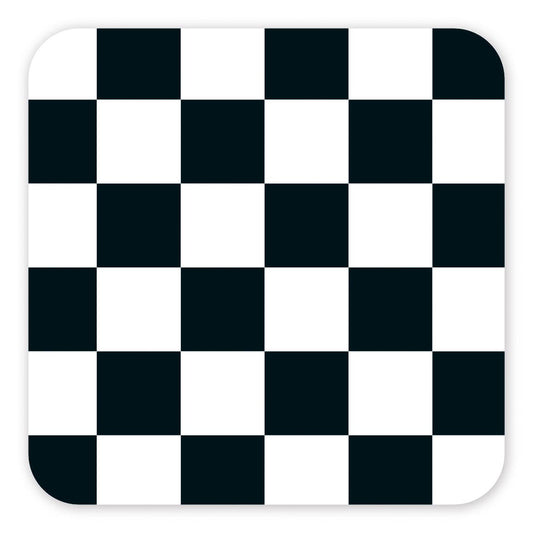 Lasinalunen pahvia - Checkerboard pattern ruutukuosi mustavalkoinen - Lempi Lifestyle