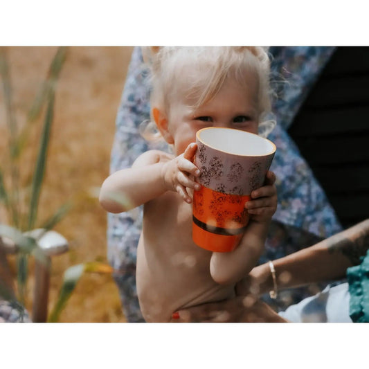 Lattekuppi - Käsintehty Orange Violet Combo - Lempi Lifestyle