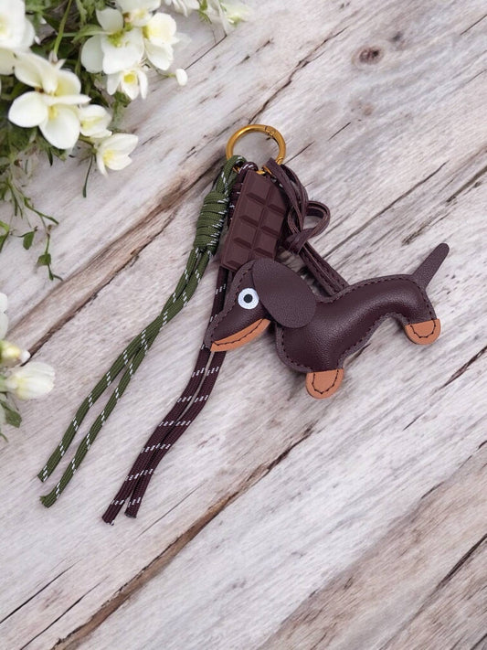 Laukkukoriste - avaimenperä koira ja suklaa - Lempi Lifestyle