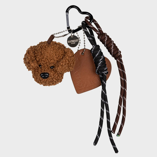 Laukkukoriste I Pörröinen ruskea nalle - Lempi Lifestyle