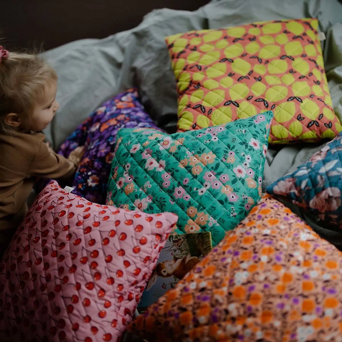 Lempi Cherry Tikattu Tyynyliina - 45x45 Cm - Lempi Lifestyle