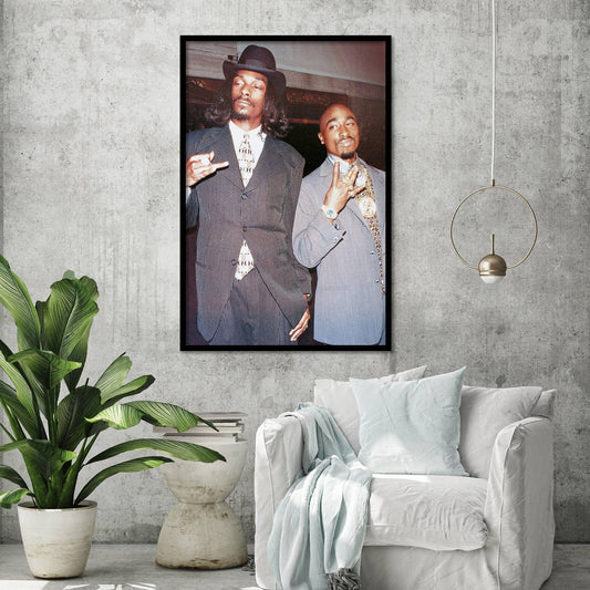 Snoop Dogg & Tupac -juliste 91,5 x 61 cm – Ikoninen hip-hop-hetki - Lempi Lifestyle