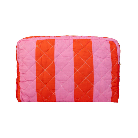 Lempi Red Pink Stripe Meikkipussi - Tikki - Lempi Lifestyle