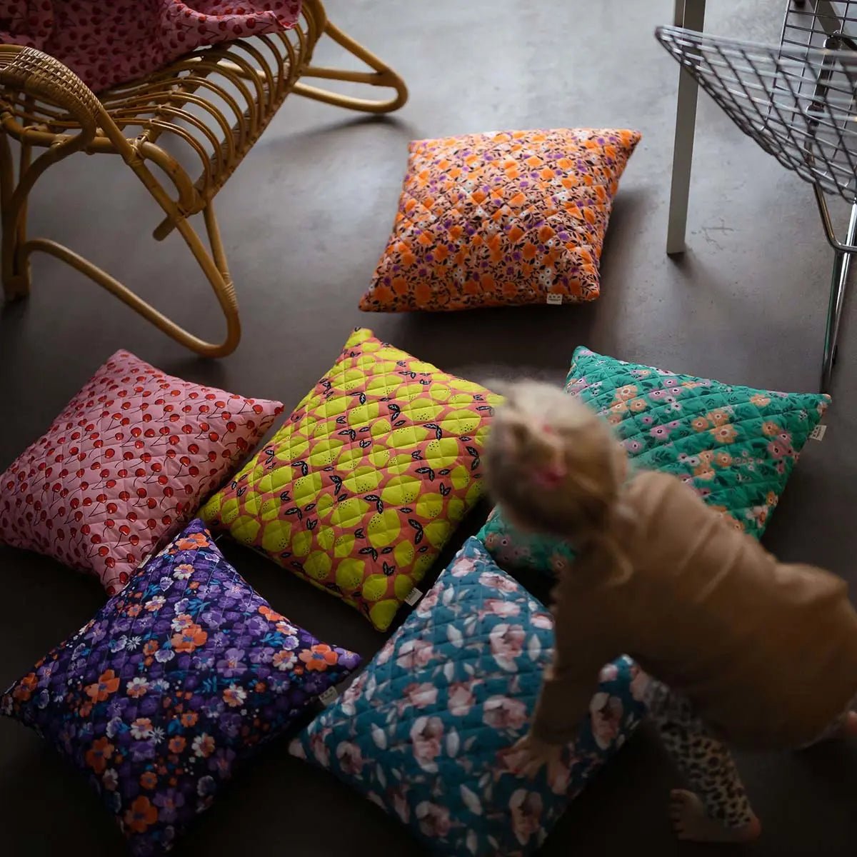 Lempi Vanilla Sky Tyyny - Tikattu Tyynyliina | 45x45 Cm - Lempi Lifestyle