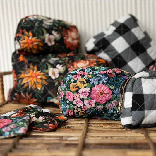 Meikkipussi colorful flowers - Lempi Lifestyle