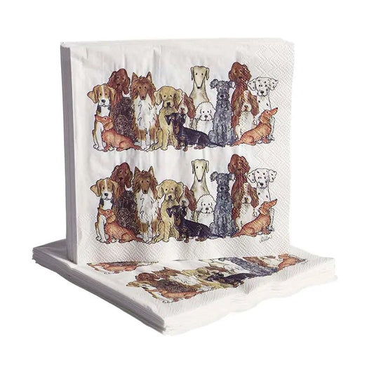 Paperiset Lautasliinat Koira 20kpl, 33x33cm - Lempi Lifestyle