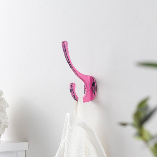 Pinkki metallinen seinäkoukku – näyttävä ja käytännöllinen sisustuselementti 2 kpl - Lempi Lifestyle