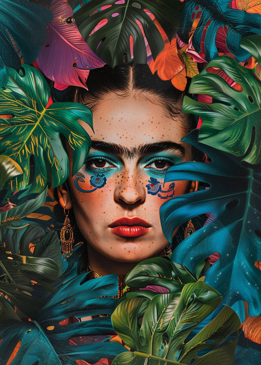 Postikortti Frida Kahlo lehdet - Lempi Lifestyle