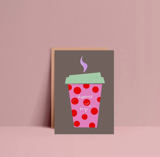 Postikortti - Happiness take away - Lempi Lifestyle