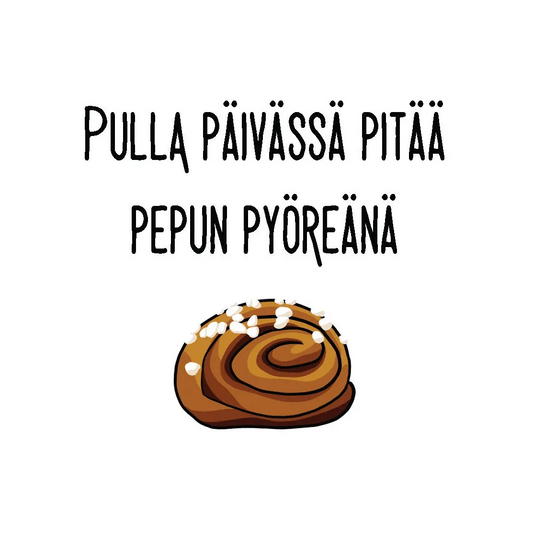 Pulla Päivässä Pitää Pepun Pyöreänä - Tiskirätti - Lempi Lifestyle