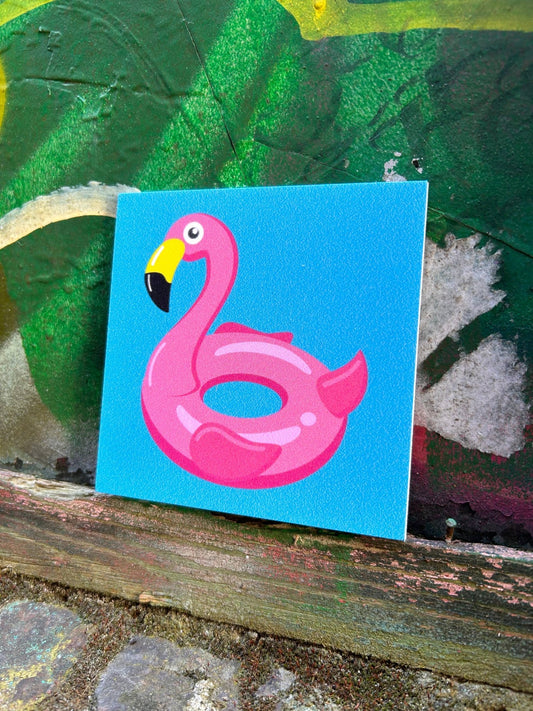 Sisustuslaatta 10x10cm - Flamingo - Lempi Lifestyle