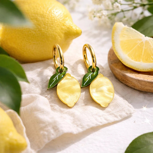 Sitruuna - aiheiset korvakorut - Lempi Lifestyle