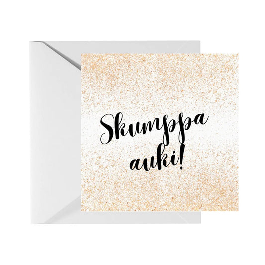 Skumppa Auki! Avattavva Postikortti Kirjekuorella - Lempi Lifestyle