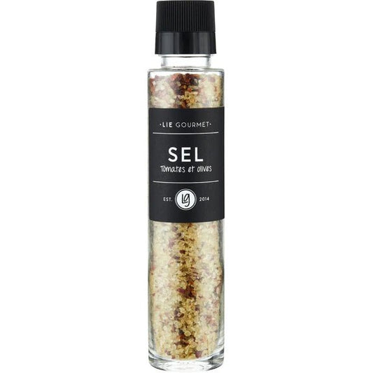 Suola maustemylly - suola, aurinkokuivatut tomaatit ja oliivit (255 g) - Lempi Lifestyle