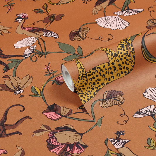 Tapetti Exotic Wildlings ruskea - Lempi Lifestyle