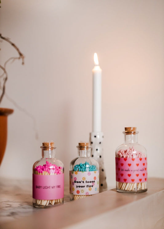 Tulitikkupullo Iso pullo - We Make a Good Match - Lempi Lifestyle