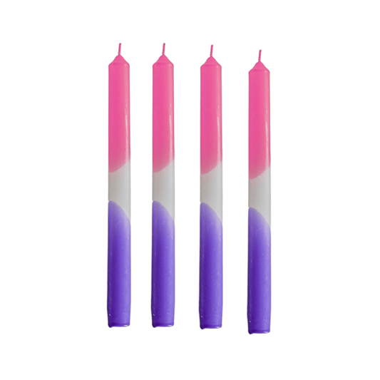 Värjätyt kruunukynttilät - violetti ja pinkki - Lempi Lifestyle