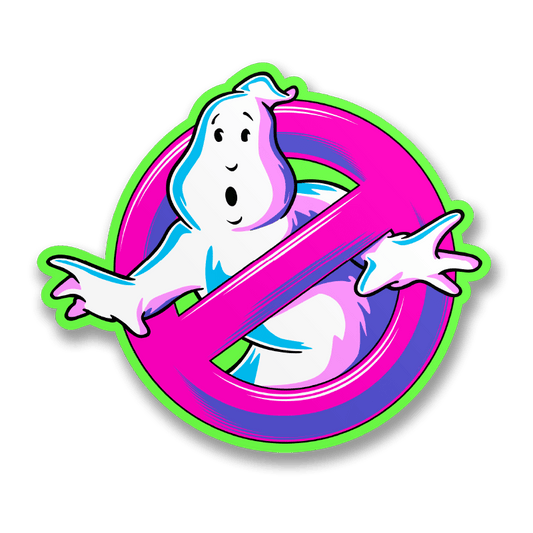 Vinyylitarra - Ghostbusters Neon Logo Sticker - Lempi Lifestyle