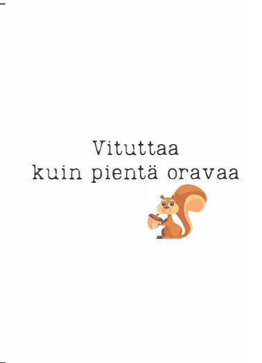 Vituttaa kuin pientä oravaa - kortti - Lempi Lifestyle