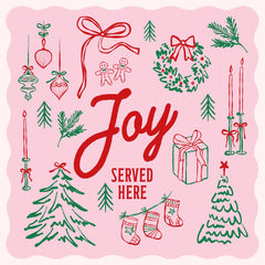 Servetti - Lautasliina Joy Served Here Napkin 33x33