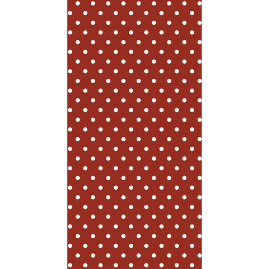 Red napkin with white balls