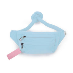 Belt bag with elastic knot, light blue