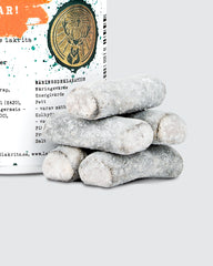 Salmiakki Svenskjävlar! X Jägermeister - Maailman suolaisin lakritsi Jägermeisterilla maustettuna