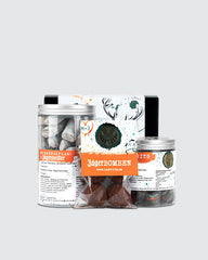 Salmiakki Svenskjävlar! X Jägermeister - Maailman suolaisin lakritsi Jägermeisterilla maustettuna