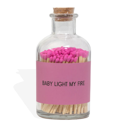 Iso pullo tulitikkuja, lasia - BABY LIGHT MY FIRE