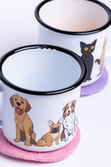 Enamel cup - dogs