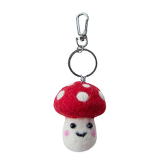 Mushroom Felt Keyring