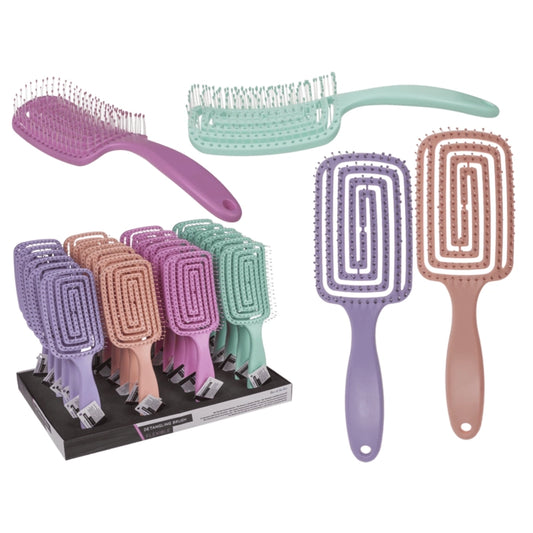 Hairbrush in pastel shades