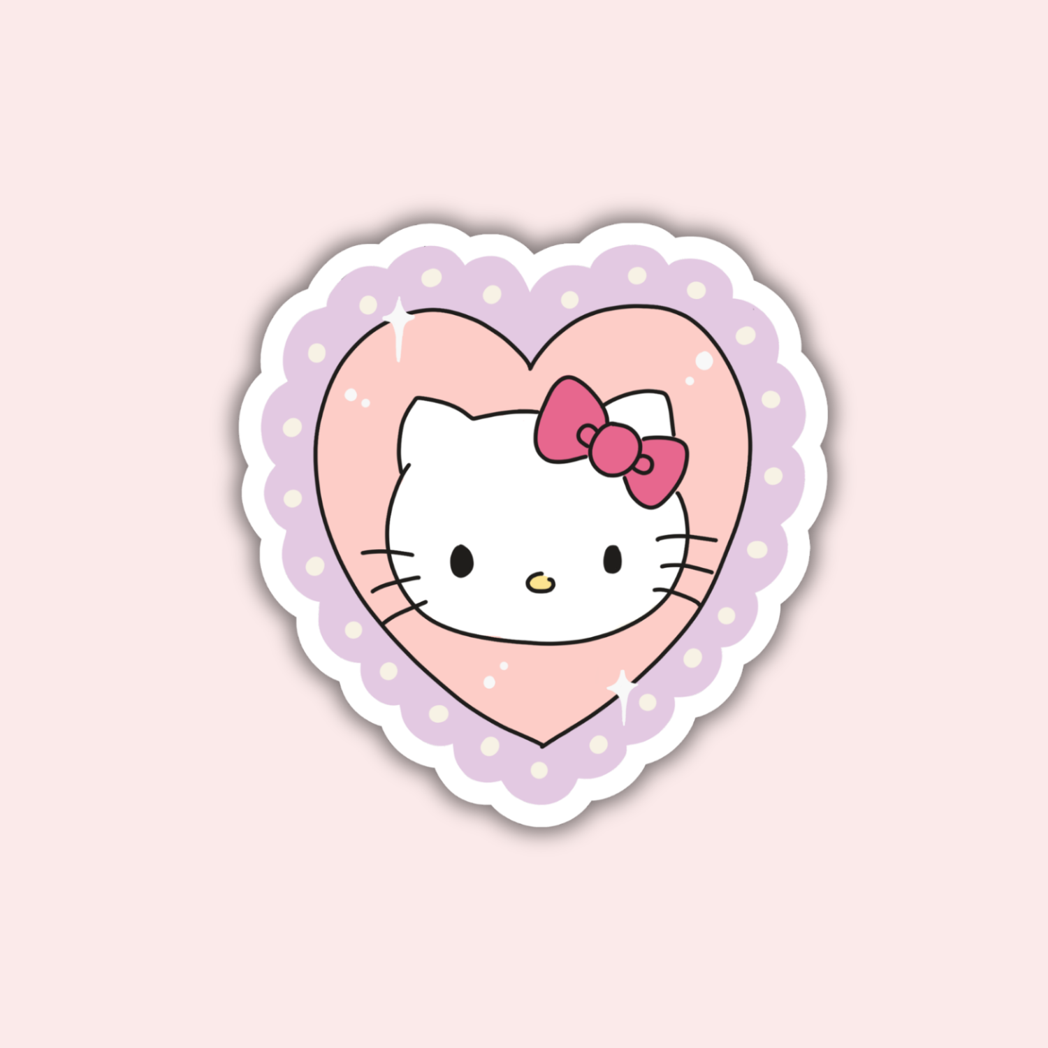 Kitty Heart -tarra – kawaii-kissa, matta vinyylitarra - Lempi Lifestyle