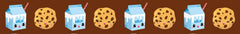 Koristeteippi milk and cookies - washiteippi askarteluun