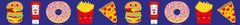 Koristeteippi pikaruoka teemalla - washiteippi hamburger